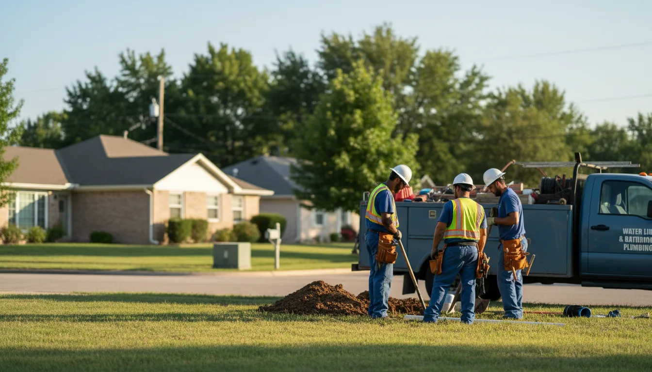 Residential water line and bathroom plumbing service in Hooper, WA